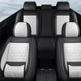 thumbnail image 1 of WZTO Car Seat Cover Full Set, Leather Car Seat Cover, Car Seat Cushion, Nappa Leather Seat Covers Car Seat Front Rear Seat Covers Set of 5 Car Interior Accessories Protector Fit Most Cars, 1 of 9
