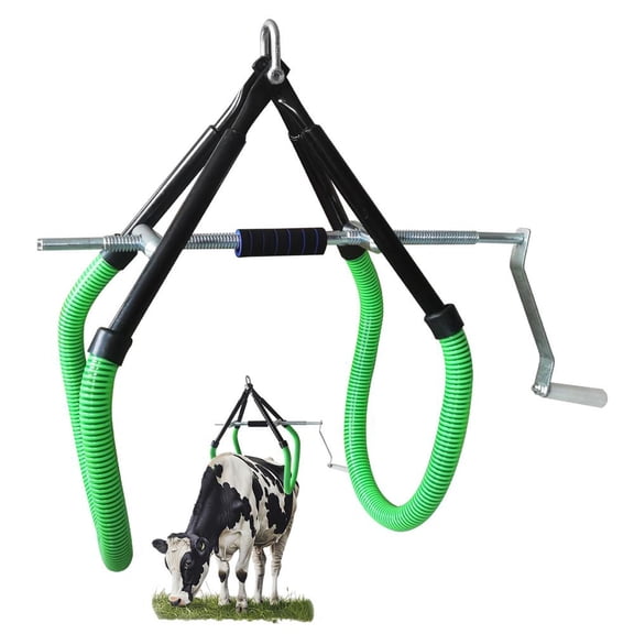 WZTO Cattle Hip Lift Steel Livestock Handling Supplies Cow Lift Harness Sturdy Stable Cow Lifting Rack Cow Sling Lift for Different Sizes Cows vividly