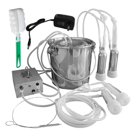 WZTO Cow Milker Electric Milking Machine 5L Milk Bucket Adjustable Suction Pulsating Vacuum Pump Efficient Milking Machine cozy