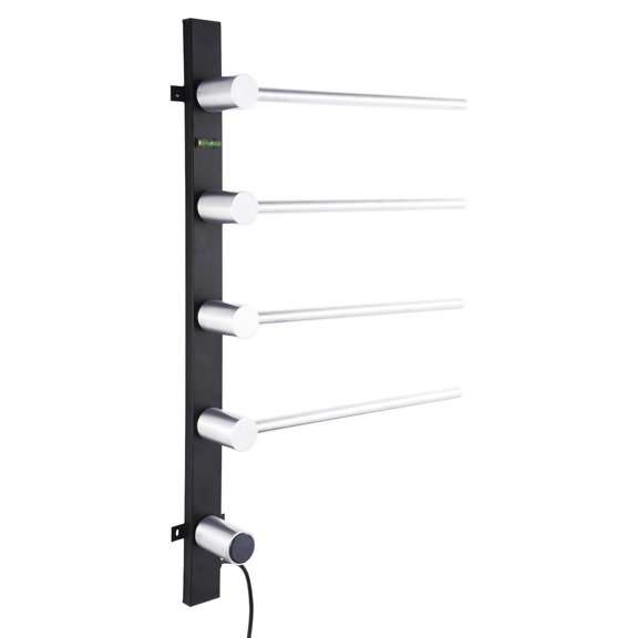 WZTO Freestanding Wall Mounted Towel Warmer 4-Bar Aluminum Heated Towel Rack w/ Timer,Heated Towel Racks for Bathroom ,Towel Warmers ,Heated Towel Rack , Towel Bars,Heated Towel Rack Warmer