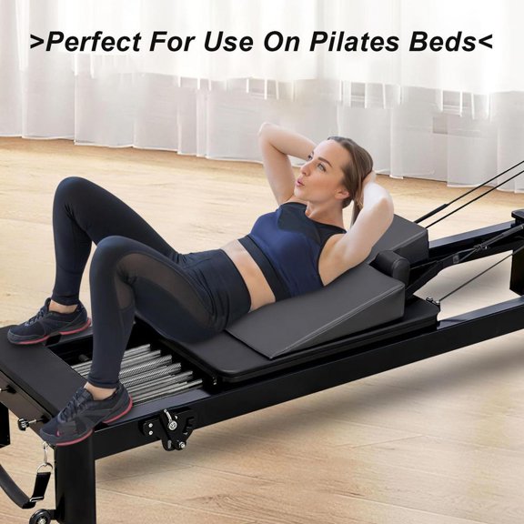 WZTO Large Upholstered Wedge for Pilates Reformer Machine, Fitness Equipment for Pilates Reformer, Pilates Reformer Accessories for Floor Exercises, Ideal for Home Pilates and Studio Use.
