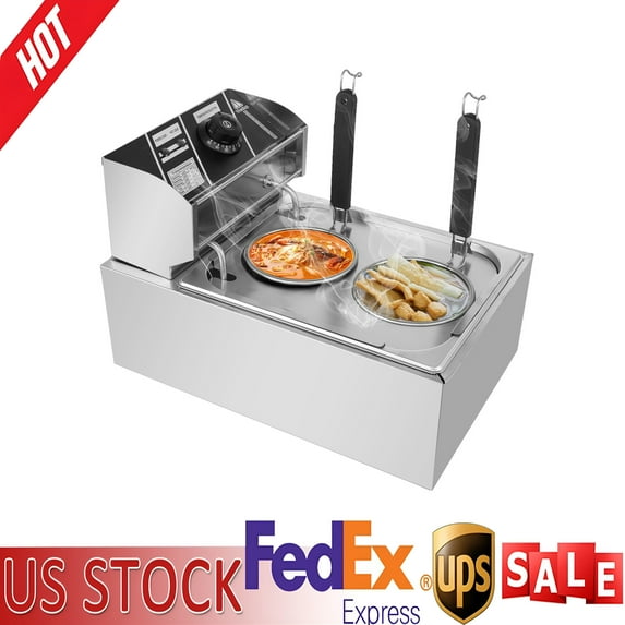 WZTO Noodle Cooking Machine | 1500W Noodle Pasta Cooker Machine Two Baskets | Kitchen Utensils Multi-Purpose Machine for Vegetables, Spaghetti, Dumplings, Fried Snacks