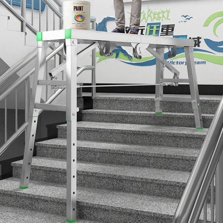 WZTO Scaffolding Adjustable Height Thicken Portable Step Stool Ladder 67.72x17.32x30.71in Single Support Adjustable Height Ladder For Drywall Painting opportune