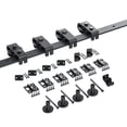 thumbnail image 1 of WZTO Sliding Door Hardware Kit | Bi-Folding 64-Inch Track Sliding Barn Door Hardware Kit | Closet Rail Roller Accessory, Carbon Steel Flat Track System for Dining Room, Study, 1 of 9