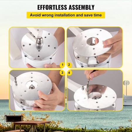 WZTO Wind Turbines For Homes Eco-Friendly Wind Generator Kit For Residential 5 Leaves Quiet Small Wind Turbines Efficient Energy For Home elegance