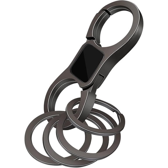 Funpisea Heavy Duty Quick Release Key Chain Organizer with 4 Key Rings