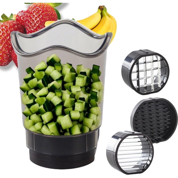 Funpisea Handheld Fruit & Vegetable Slicer with Stainless Steel Blades Detachable ABS Kitchen Tool
