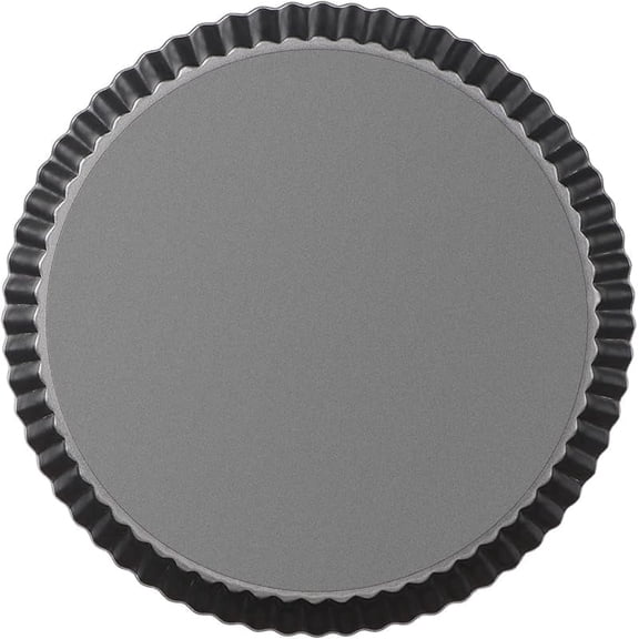 Funpisea 10 inch Non-Stick Tart Pan with Removable Bottom, Carbon Steel Quiche and Pie Shell