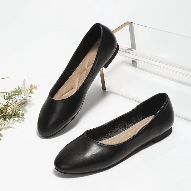 CucumberDay Comfortable Faux Leather Insole Low Heels Dress Shoes For Ladies,Stylish Comfortable Ballet Flat, Elegant Work Penny shoes ,Cute Round Toe ... CucumberDay Comfortable Faux Leather Insole Low Heels Dress Shoes For Ladies,Stylish Comfortable Ballet Flat, Elegant Work Penny shoes ,Cute Round Toe ...
