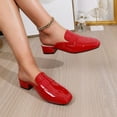 thumbnail image 1 of WZX Mules for Women Low Block Heel Closed Round Toe Slip on Backless Mules Shoes Comfortable Casual Classic Shopping Dating Party Slides Loafer Shoes, 1 of 6