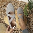 thumbnail image 1 of WZX Women's Flats Comfortable Fashion Shoes for Women with Elastic Ankle Straps Dressy Ballerina Style Closed Toe s for Women Casual Flat, 1 of 7