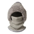 thumbnail image 1 of WZXFASHION 3-in-1 Knit Hat Scarf and Ear Flap Combo Warm Winter Bomber Hat for Women and Men Grey One Size, 1 of 6