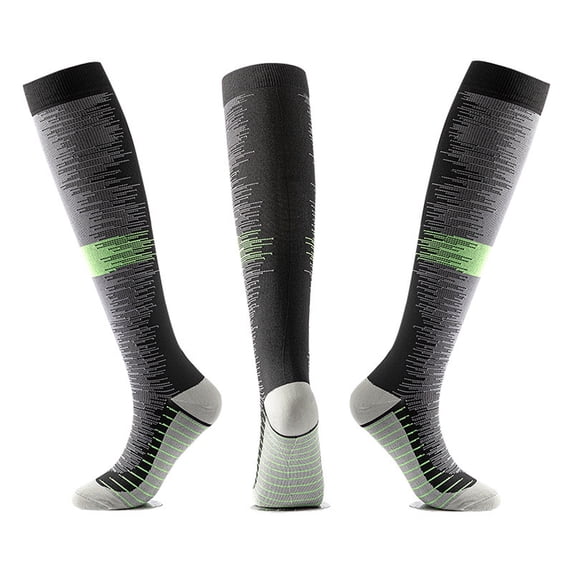 WZXFASHION Athletic Crew Socks for Men and Women, Soft Performance Sport Socks, Cushioned Workout and Running Socks GreenL
