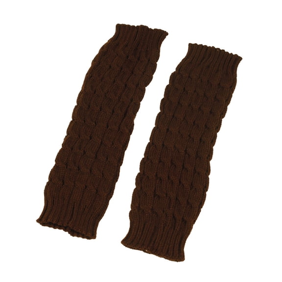 WZXFASHION Cable Knit Leg Warmers, Fleece Lined Thermal Boot Socks, Cozy Foot and Leg Wear for Cold Weather CoffeeOne Size