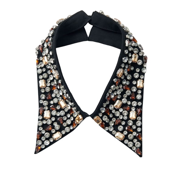 WZXFASHION Cyberpunk Style Detachable Collar Futuristic Fashion Fake Collar Statement Piece One Size 140g