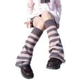 thumbnail image 1 of WZXFASHION Flared Knit Leg Warmers, Wide Bell Bottom Sock Sleeves, Stackable Bohemian Style Ankle Cuffs PinkOne Size, 1 of 4