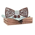 thumbnail image 1 of WZXFASHION Handcrafted Wooden Bow Tie Unique Wood Bowtie for Men Custom Fashion Wedding Accessory One Size 90g, 1 of 2