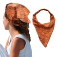 thumbnail image 1 of WZXFASHION Head Wraps for Women Floral Print Soft Slouchy Style Hair Bandanas with Ties For Summer Beach Vacation A, 1 of 4