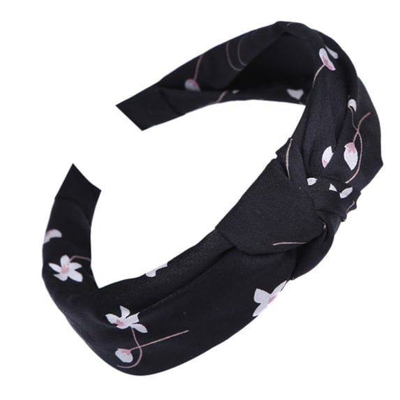 WZXFASHION Headbands for Women Printed Decoration Wide with Knot Decoration For Daily Useful Accessories E