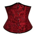 thumbnail image 1 of WZXFASHION Plus Size Victorian Style Corset Tummy Control Waist Trainer Wine M, 1 of 2
