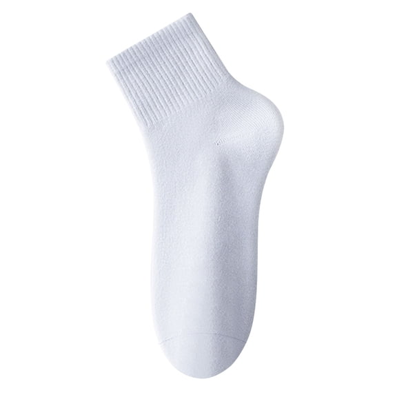 WZXFASHION Seamless Toe Cotton Mid Calf Socks, Breathable Summer Crew Socks, Comfortable No Show Sock Liner Light BlueOne Size