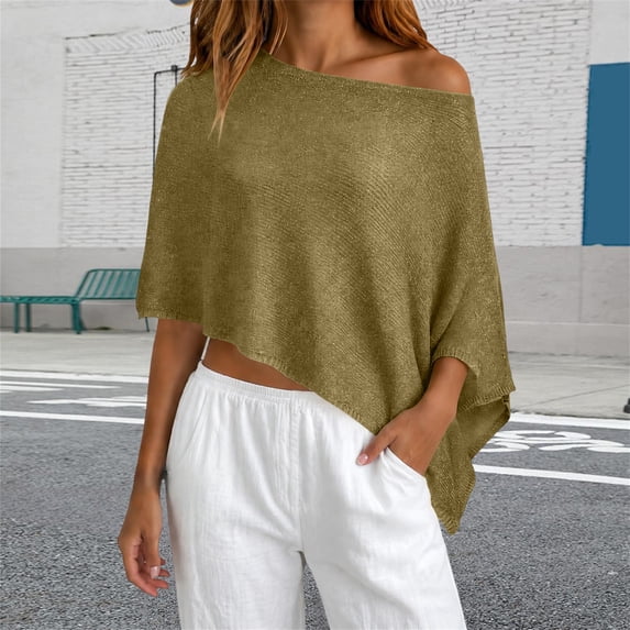 WZXFASHION Shirts for Women Batwing Sleeve Semi Transparent Crochet Knit Lightweight Soft Cover Up for Beach Daily Vacation Outfits