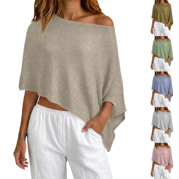 WZXFASHION Shirts for Women Batwing Sleeve Semi Transparent Crochet Knit Lightweight Soft Cover Up for Beach Daily Vacation Outfits