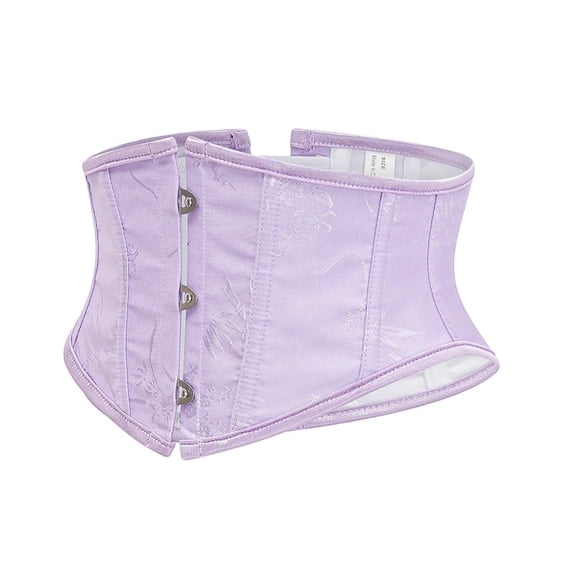 WZXFASHION Short Corset Belt Waist Trainer Tummy Control Fashion Body Shaper Purple M