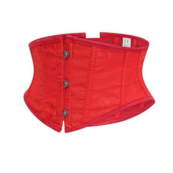 WZXFASHION Short Corset Belt Waist Trainer Tummy Control Fashion Body Shaper Red L