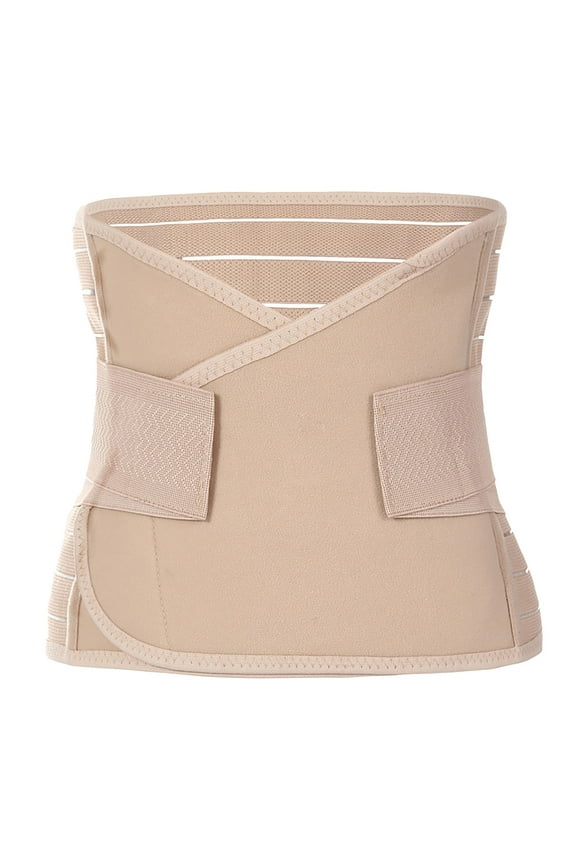 Strong Support Postpartum Waist Trainer Belt Tummy Control Abdominal Binder Khaki XXL