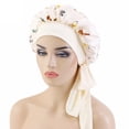 thumbnail image 1 of WZXFASHION Turban Head Wraps for Women with Ethnic Pre Tied and Butterfly Print Trailing Tail on Side Chemo Turban Head Scarf for Sleep Indoor Relax, 1 of 3