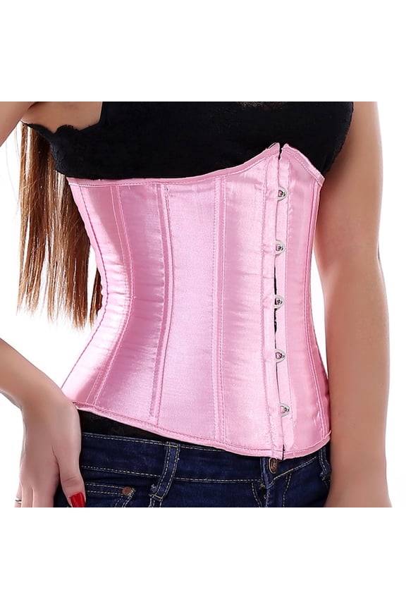 Women‘s Jacquard Corset Belt Tummy Control Body Shaper Faja Waist Trainer for Formal Wear Pink XXXXXL