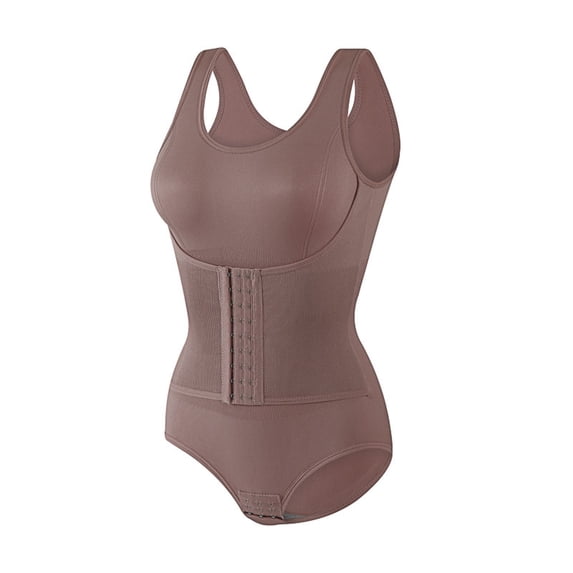 WZXFASHION Women‘s Tummy Control Body Shaper Slip Waist Cincher Camisole Tank Brown XXXL