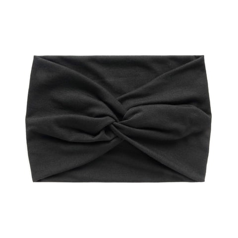 Womens Headbands Solid Color Elastic Wide Non-Slip Cross Twist Knot Decorated Head Wrap for Walking Yoga Fitness