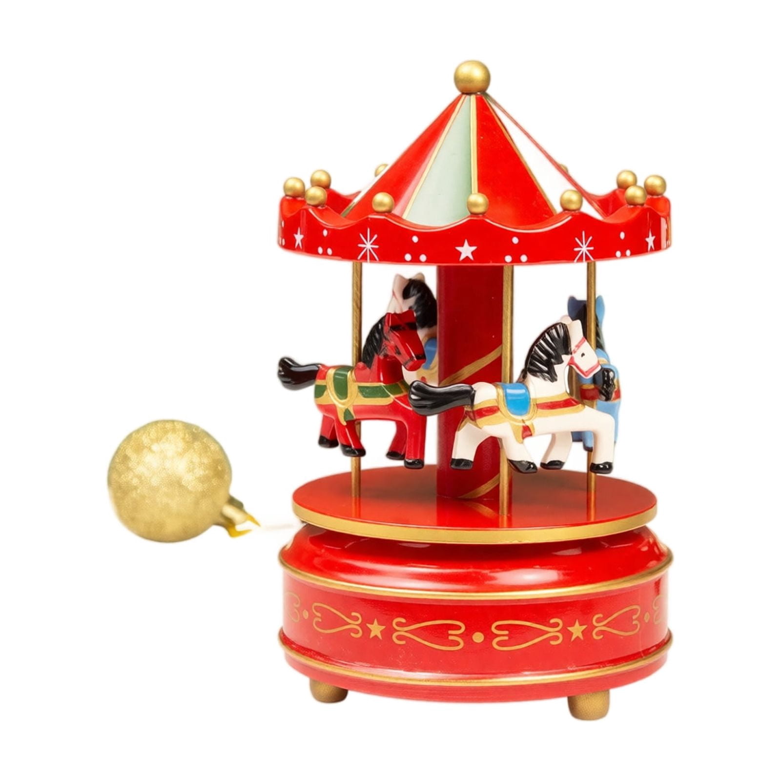Kids Rotating Ride WZXLTXD Music Box Christmas Decoration Rotating Musical Carousel Cake ...