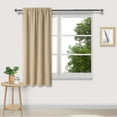 thumbnail image 1 of WZXPWT 100% Blackout Thermal Insulated Silk Curtains, 38"x54" Energy Efficient Noise Reducing Window Drapes - Scandinavian Bedroom & Kitchen Curtains with Easy Installation(Beige), 1 of 6