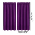 thumbnail image 1 of WZXPWT 100% Blackout Thermal Insulated Silk Curtains, 38"x72" Energy Efficient Noise Reducing Window Drapes - Scandinavian Bedroom & Kitchen Curtains with Easy Installation(Purple), 1 of 6