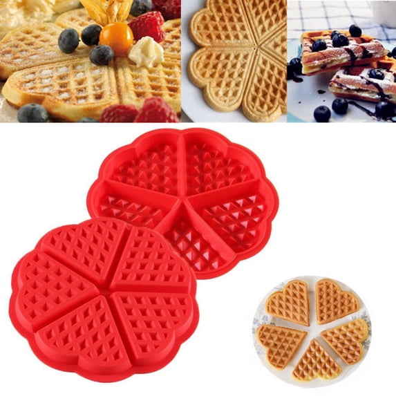WZXPWT 1PC Waffles Mould Pan, Non-Stick Round Cake Baking Tray, Dishwasher Safe Muffin and Chocolate Baking Pan