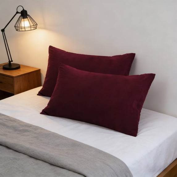 WZXPWT 2-Pack Velvet Pillowcase, Soft Microfiber Pillow Cover for Hair Protection, Moisture-Wicking Pillow Slip for Restful Sleep, Wrinkle-Resistant Bedding Accessory