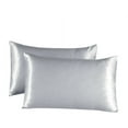 thumbnail image 1 of WZXPWT 2 Sets of Simulated Silk Pillowcases, Soft Satin Pillow Covers for Hair Care, Gentle Sleep Pillowcases with Envelope Closure, Colorful Faux Silk Bedding Essentials, 1 of 6