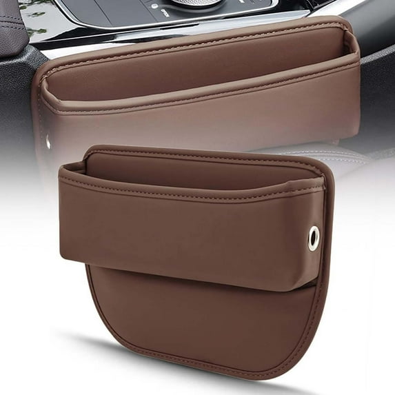 WZXPWT 2025 Upgraded Car Seat Storage Box, Leather Car Seat Gap Filler with Multi-Compartment Organizer, Stable and Durable Car Interior Accessory for Front and Rear Seats
