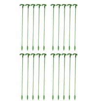 WZXPWT 20PCS Orchid Succulent Plant Support Stakes, Garden Flower Support Cage with Ring, Durable Fiberglass Plant Support Poles for Potted and Outdoor Plants, 20-Pack