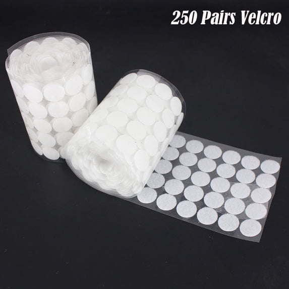 WZXPWT 20mm Hook and Loop Dots, Adhesive Fastening Tape, Self-Stick Round Dots, Reusable Velcro Discs for Various Surfaces