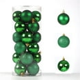 thumbnail image 1 of WZXPWT 24pcs 1.57" Small Christmas Ball Ornaments Shatterproof Christmas Decorations Tree Balls for Holiday Wedding Party Decoration(Green), 1 of 6