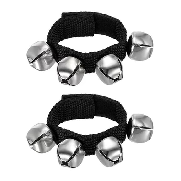 WZXPWT 2pcs Wrist Jingle Bells, Ankle Bells for Musical Rhythm, Percussion Bells for Celebrations, Party Bell Bracelets for Christmas