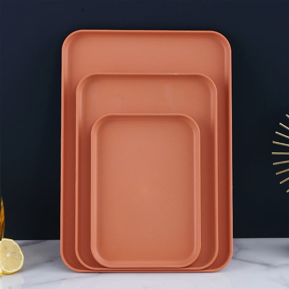 WZXPWT 3-Piece Rectangular Tray Set, Large Medium Small Serving Trays for Tea Cups, Dinner Plates, and Snack Dishes