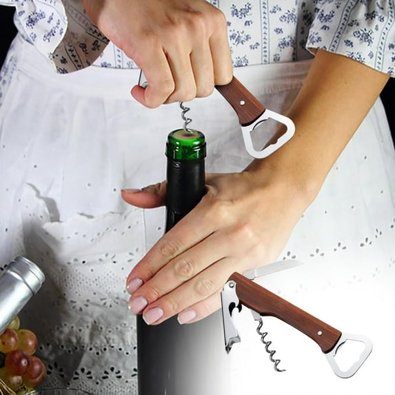 WZXPWT 3-in-1 Wine Opener, Multifunctional Corkscrew & Beer Bottle Opener