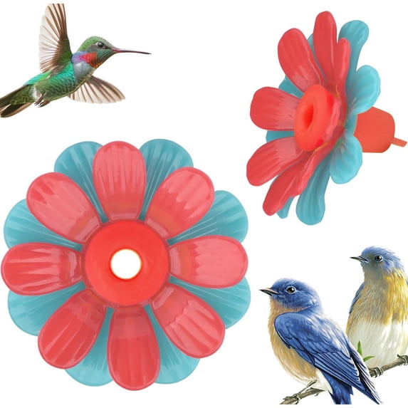 WZXPWT 30PCS Hummingbird Feeder Replacement Flowers, Simulated Plant Flower Hummingbird Attractor, 30pcs Plastic Bird Feeder Flowers, Garden Decoration for Attracting Hummingbirds