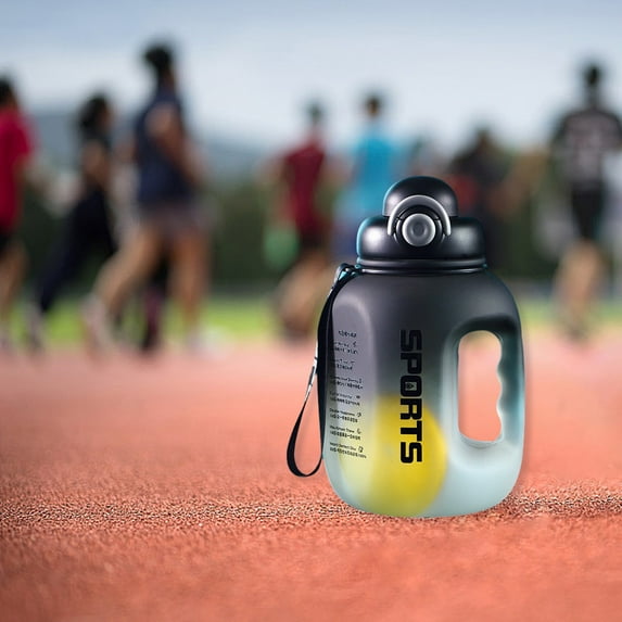 WZXPWT 54 Oz Large-capacity Outdoor Fitness Water Bottle, High-temperature Plastic Cup for Boys and Girls, 1600ml Kettle Cup with Straw and Dual Carrying Modes