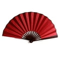 thumbnail image 1 of WZXPWT 8-Inch Red Folding Fan, Elegant Silk Lace Hand Fan, Versatile Party Accessory, 1 of 6